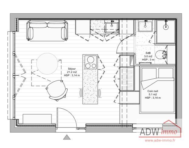 appartement 2 pièces en vente sur CELY EN BIERE (77930)