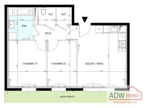 appartement 3 pièces en vente sur BOIS LE ROI (77590)