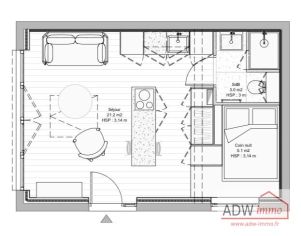appartement 2 pièces en vente sur CELY EN BIERE (77930)